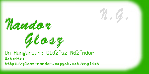 nandor glosz business card